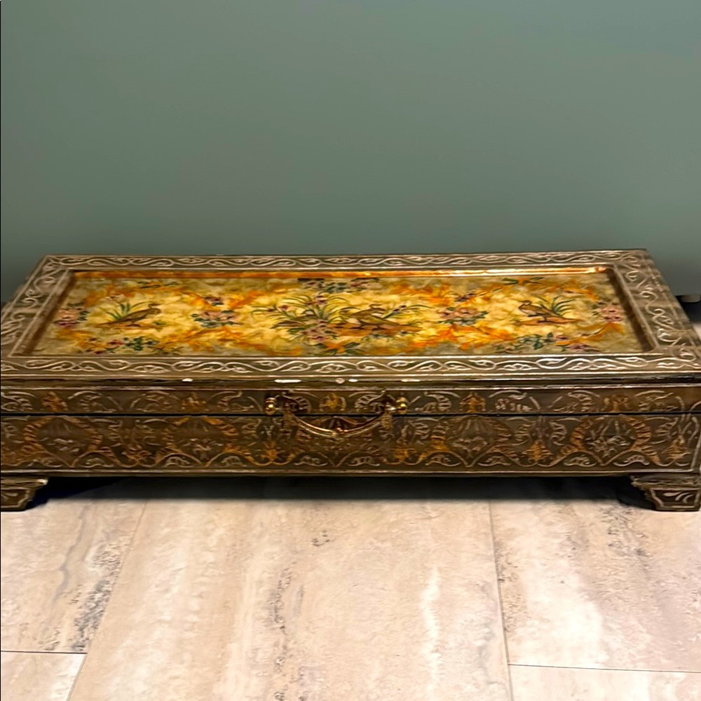Vintage Castilion Floral Jewelry/Letter Box